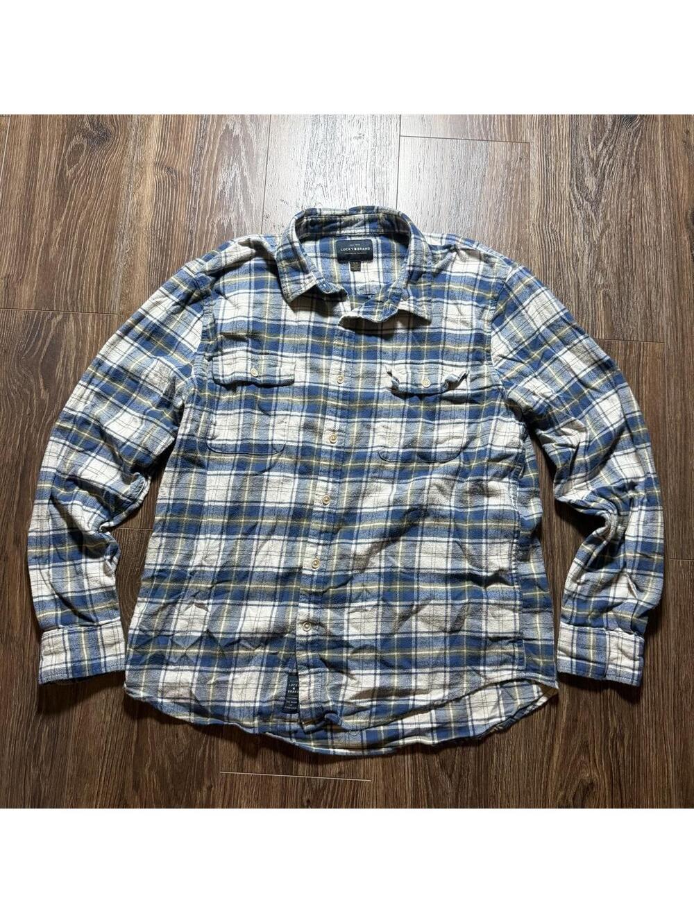 Lucky Brand plaid flannel button-up shirt
